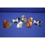 A COLLECTION OF BESWICK CATS AND DOGS