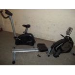 EXERCISE EQUIPMENT TO INCLUDE AN EXERCISE BIKE, AND ROGER BLACK ROWING MACHINE