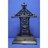A CAST IRON STICK STAND (POSSIBLY COALBROOKDALE )