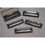 A COLLECTION OF HOHNER HARMONICAS
