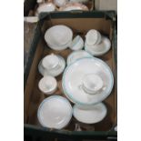 AN ANTIQUE MINTON TEASET TOGETHER WITH A COLLECTION OF ASSORTED CHINA (TRAYS NOT INCLUDED)