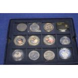 A COLLECTION OF 12 COINS TO INCLUDE MILLENNIUM £5 CROWN 1999/2000 WITH CERTIFICATE, 2007