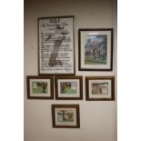 A COLLECTION OF 6 GOLF INTEREST PRINTS