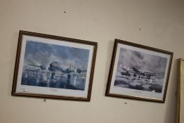 TWO FRAMED AND GLAZED LIMITED EDITION KENNETH MCDONOGH TITLED ""RETURNING HOME"" AND ""CONNIE""