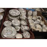 TWO TRAYS OF INDIAN TREE TEA AND DINNERWARE (TRAYS NOT INCLUDED)