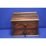 AN ANTIQUE MAHOGANY 2 DRAWER CHEST