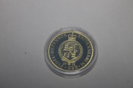 AN EAST INDIA COMPANY 2020 GOLD PROOF ST HELENA MILITARY GUINEA, IN CASE WITH C.O.A