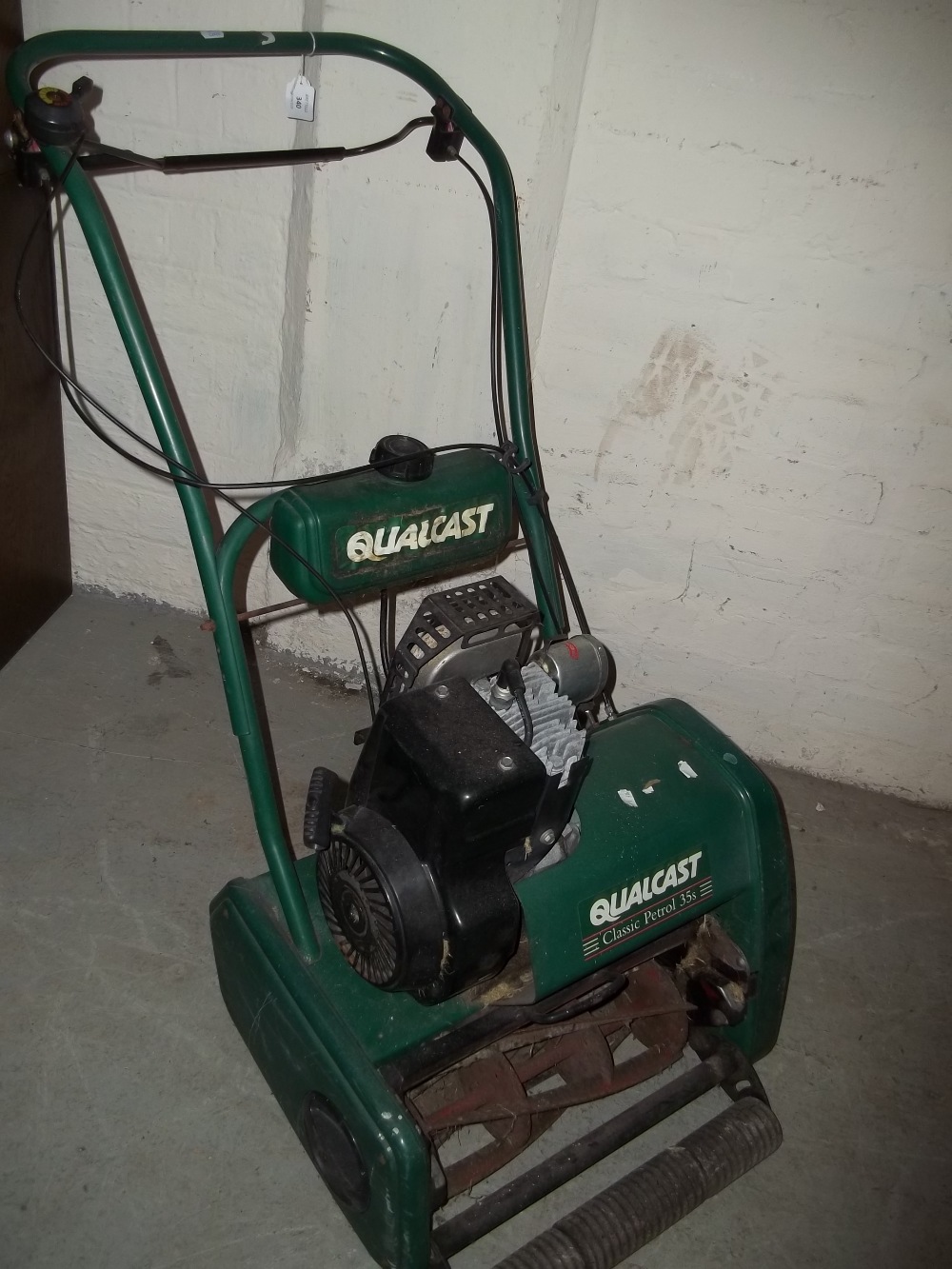 A QUALCAST CLASSIC PETROL LAWN MOWER