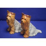 A PAIR OF BESWICK YORKSHIRE TERRIERS