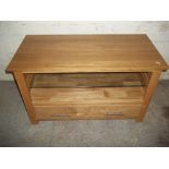 A MODERN OAK TV UNIT CUPBOARD