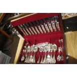 A CANTEEN OF SILVER PLATED CUTLERY