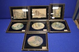 SEVEN FRAMED AND GLAZED PRINTS