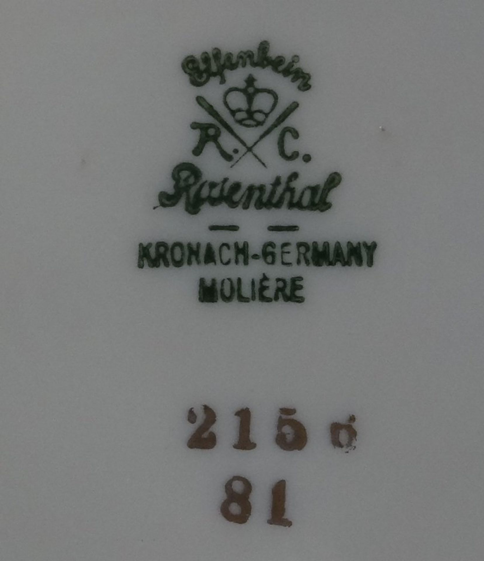 Rosenthal Schale, Form Moliere, Kronach. H-5 cm, D-27 cm, gut erhalten - Bild 5 aus 5
