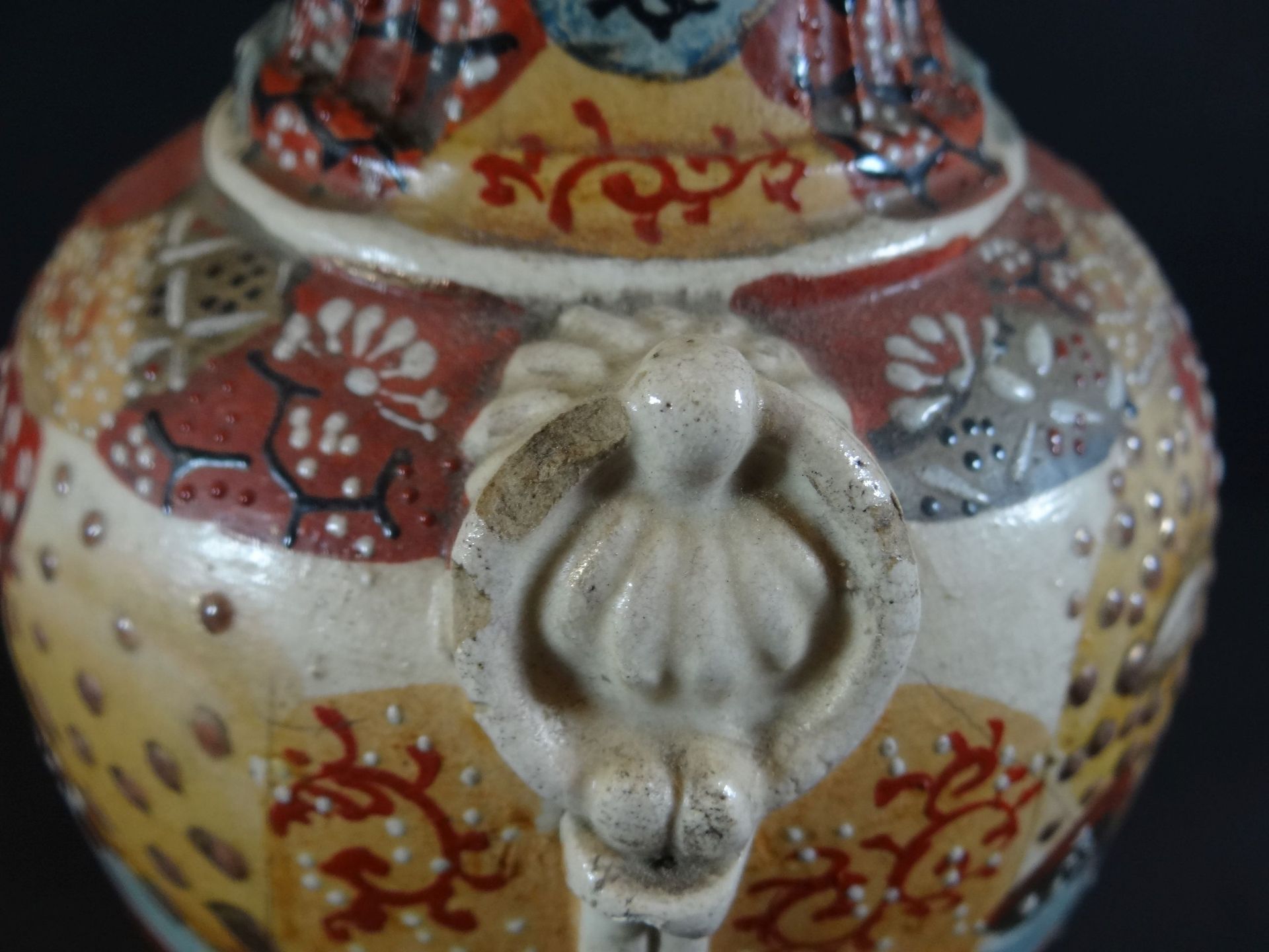 Satsuma-Vase, wohl Japan?, H-33 cm - Bild 5 aus 5