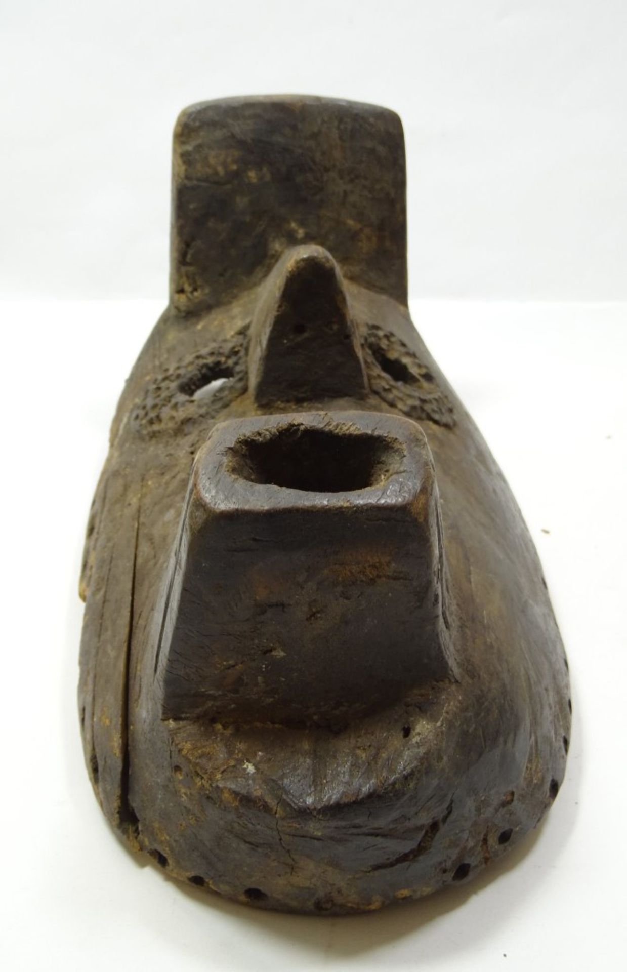 Afrikanische Holzmaske, ca. 24,5 x 14 x 12,5 cm, mit Altersspuren - Bild 2 aus 5