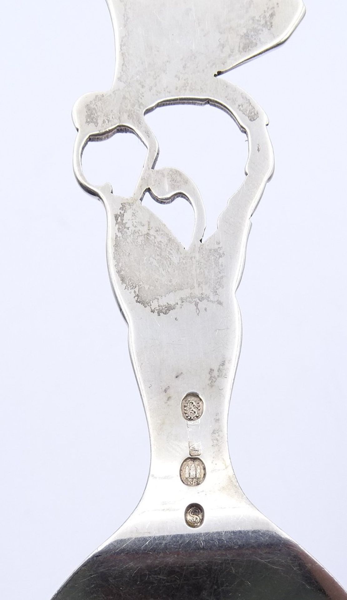 kl. Tortenheber mit figürlichen Griff,Silber, Copenhagen 1936, L- 15cm, 38g. - Bild 7 aus 7