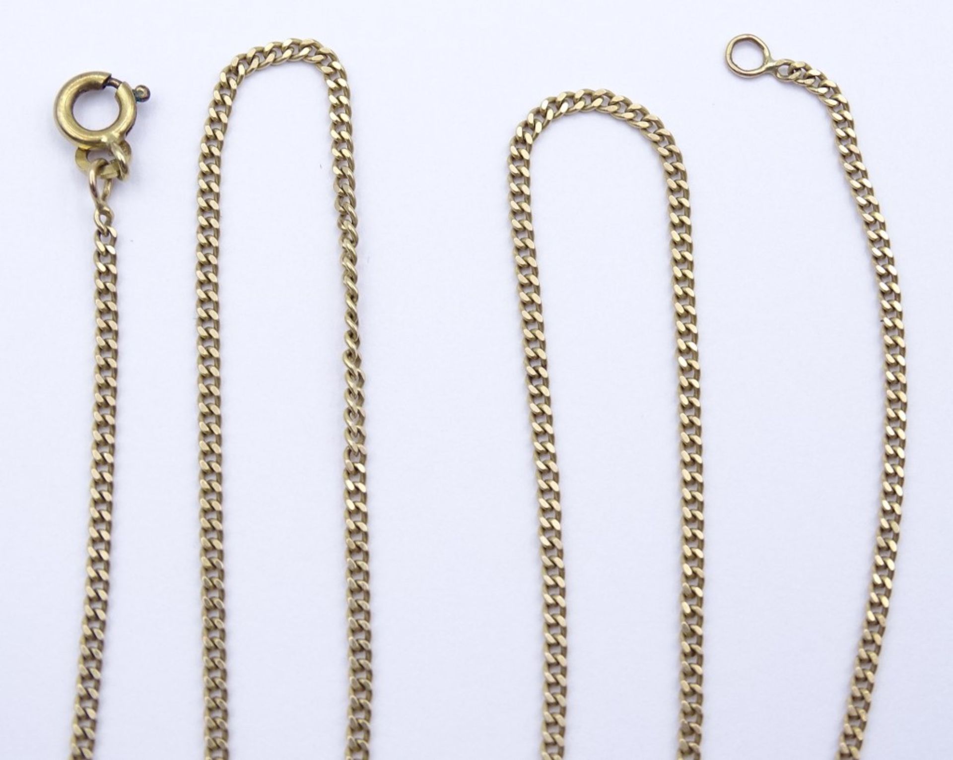 Lange Halskette, Gold 0.333, L- 44,5cm, b- 1,7mm, 3,3 g. - Bild 2 aus 2