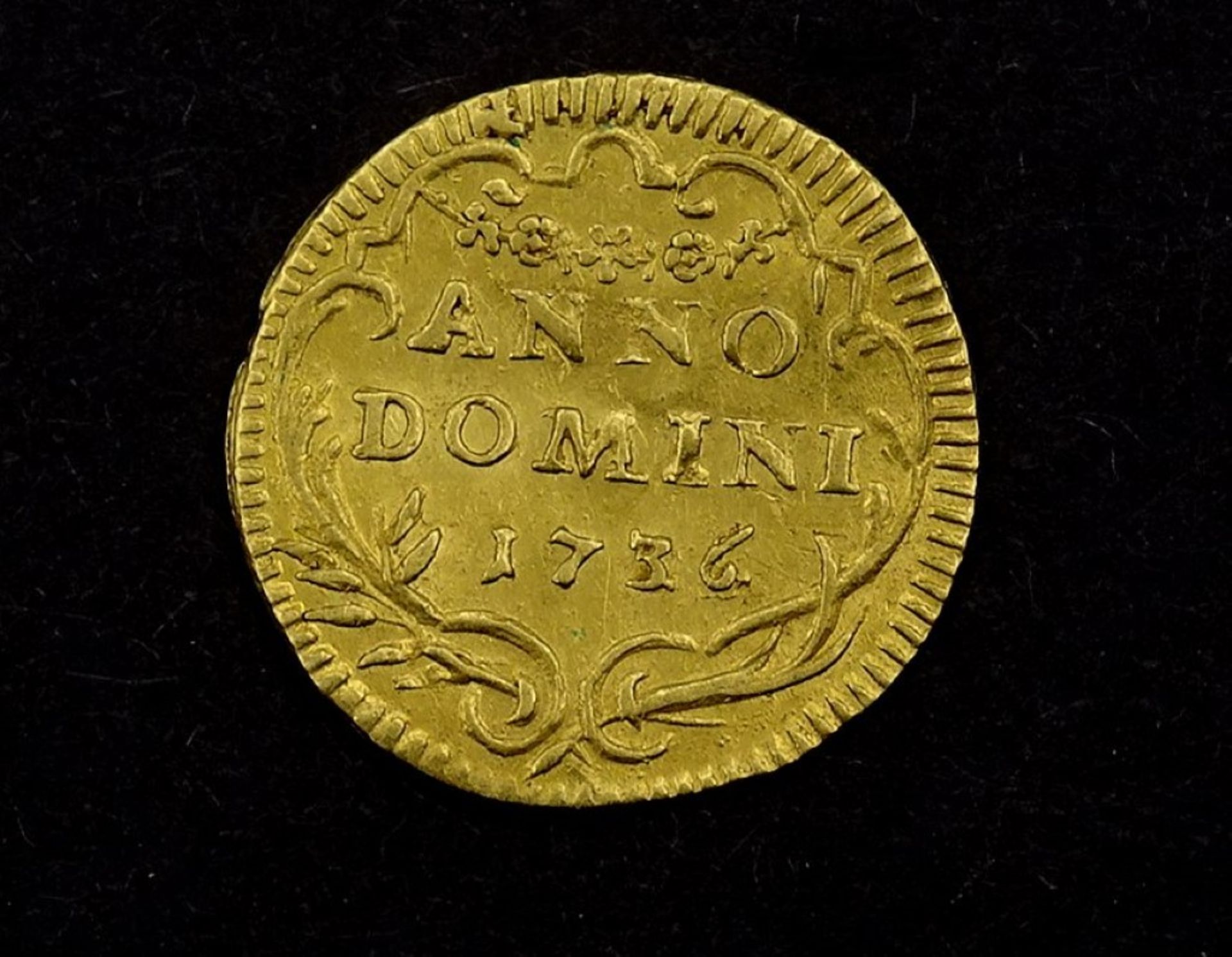 1/4 Dukat 1736 ,Schweiz, Gold, 0,85g., D. 15,1mm - Bild 3 aus 3