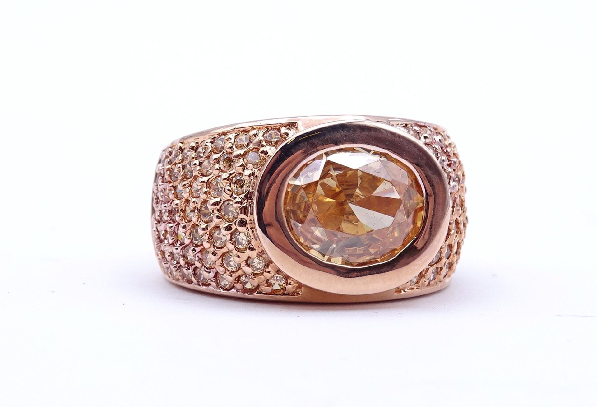 Designer Ring "Alfredo Pauly", Zirkonia besatz,Roségoldfarben, RG 56 - Bild 2 aus 4