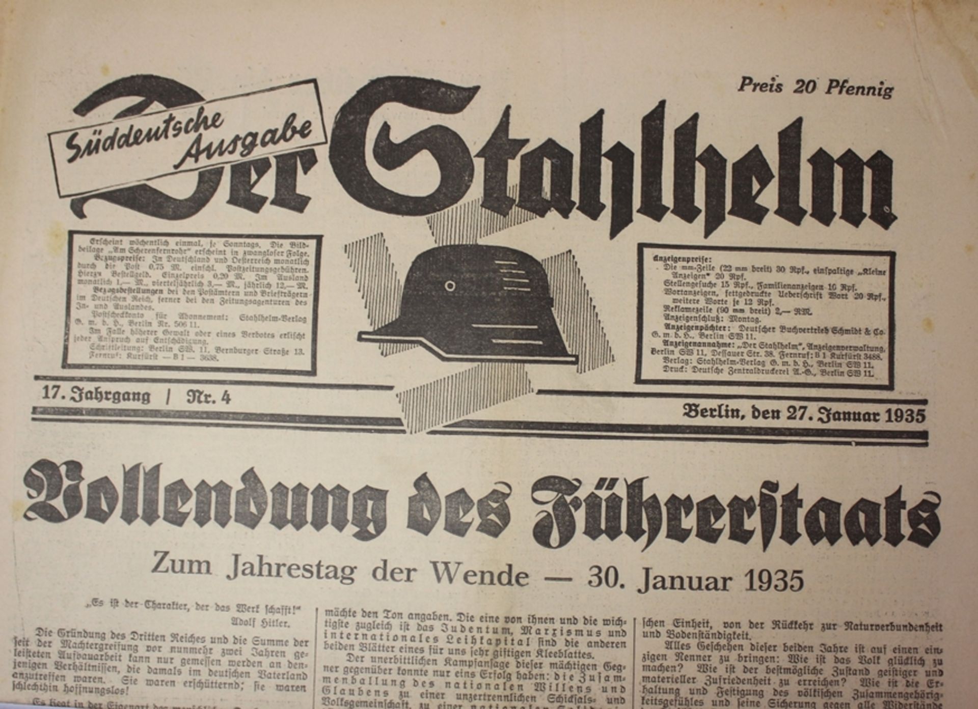 5x Ausgaben "Der Stahlhelm", 1932 - 1935 - Bild 2 aus 2