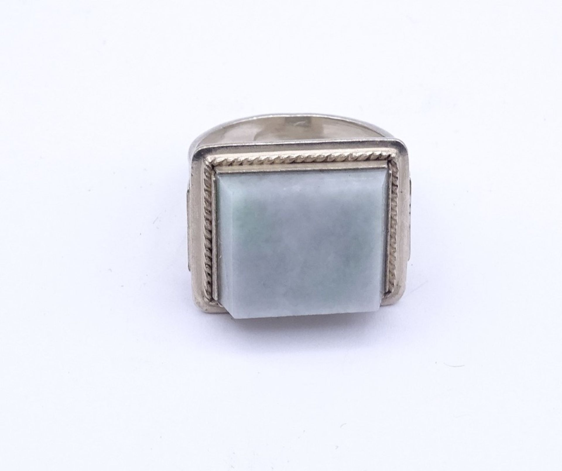 875er Silber Ring mit einen facc. Edelstein, 11,4g., RG 62 - Bild 2 aus 4