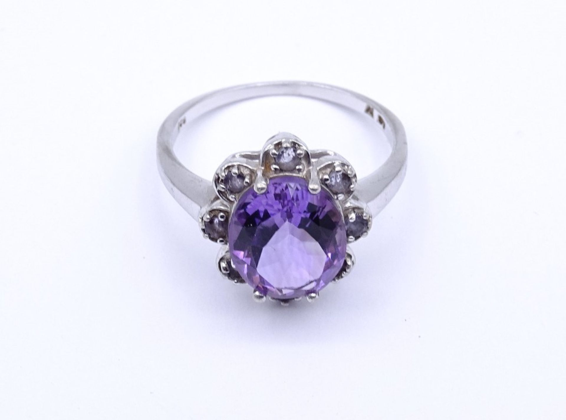 Amethyst Silber Ring ,Sterling Silber 0.925, 4,5 g., RG 63 - Bild 2 aus 3