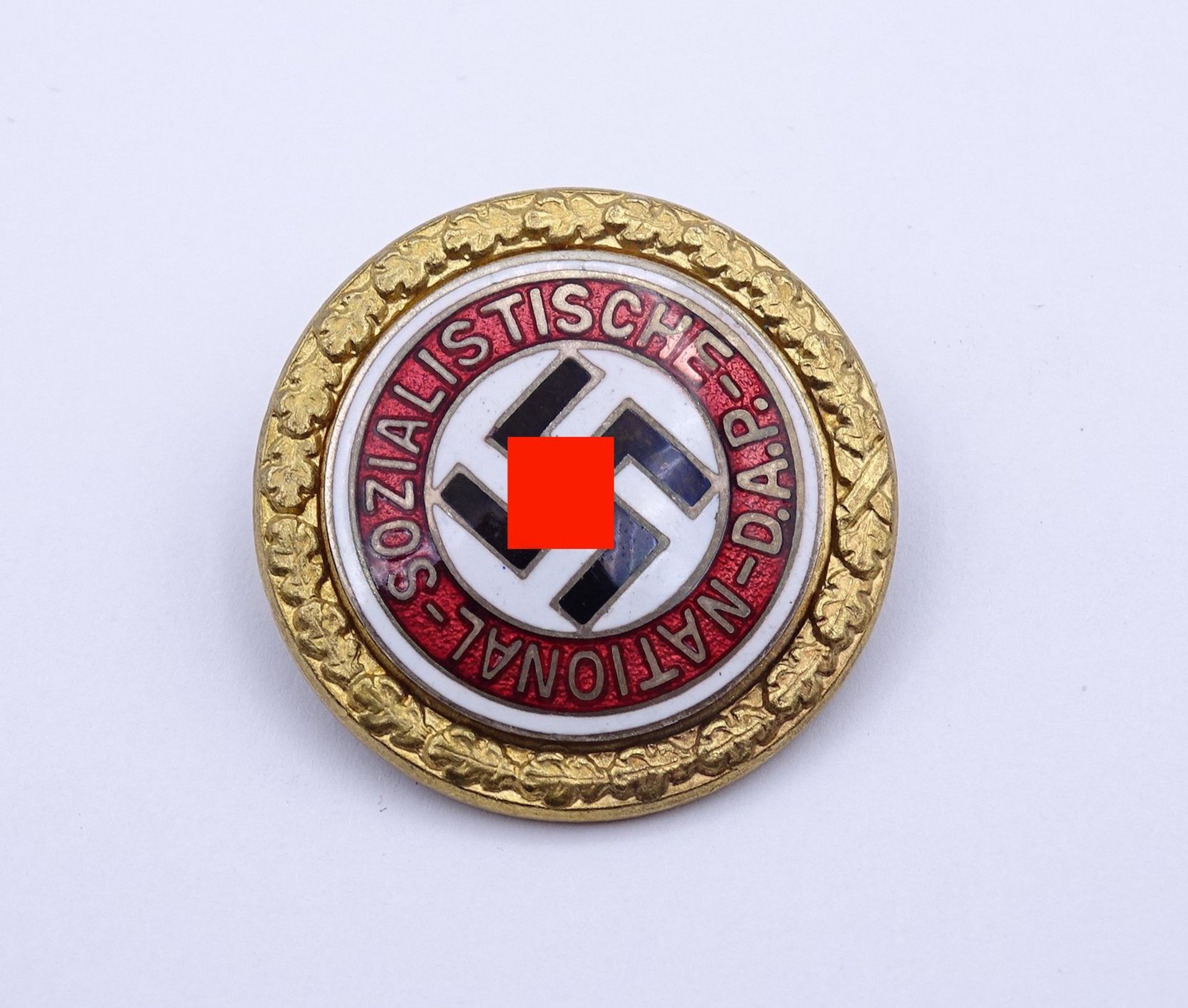 NSDAP Parteiabzeichen in Gold, Verl.Nummer 2321 + Etui, Original?? - Bild 2 aus 8