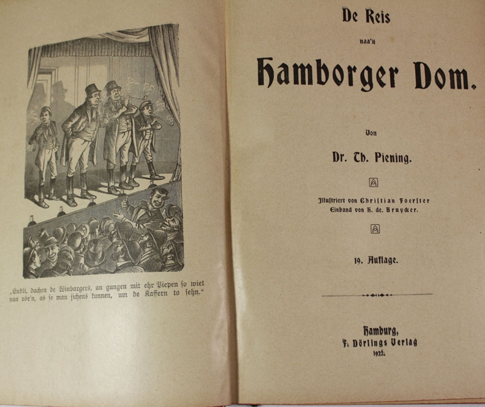 Th. Piening, De Reis na'n Hamborger Dom, Hamburg 1922 - Bild 2 aus 5