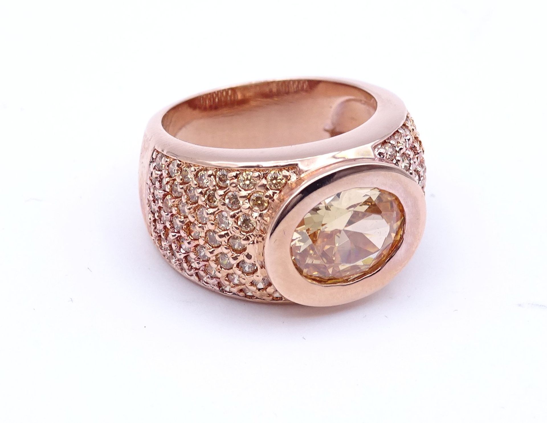 Designer Ring "Alfredo Pauly", Zirkonia besatz,Roségoldfarben, RG 56 - Bild 3 aus 4