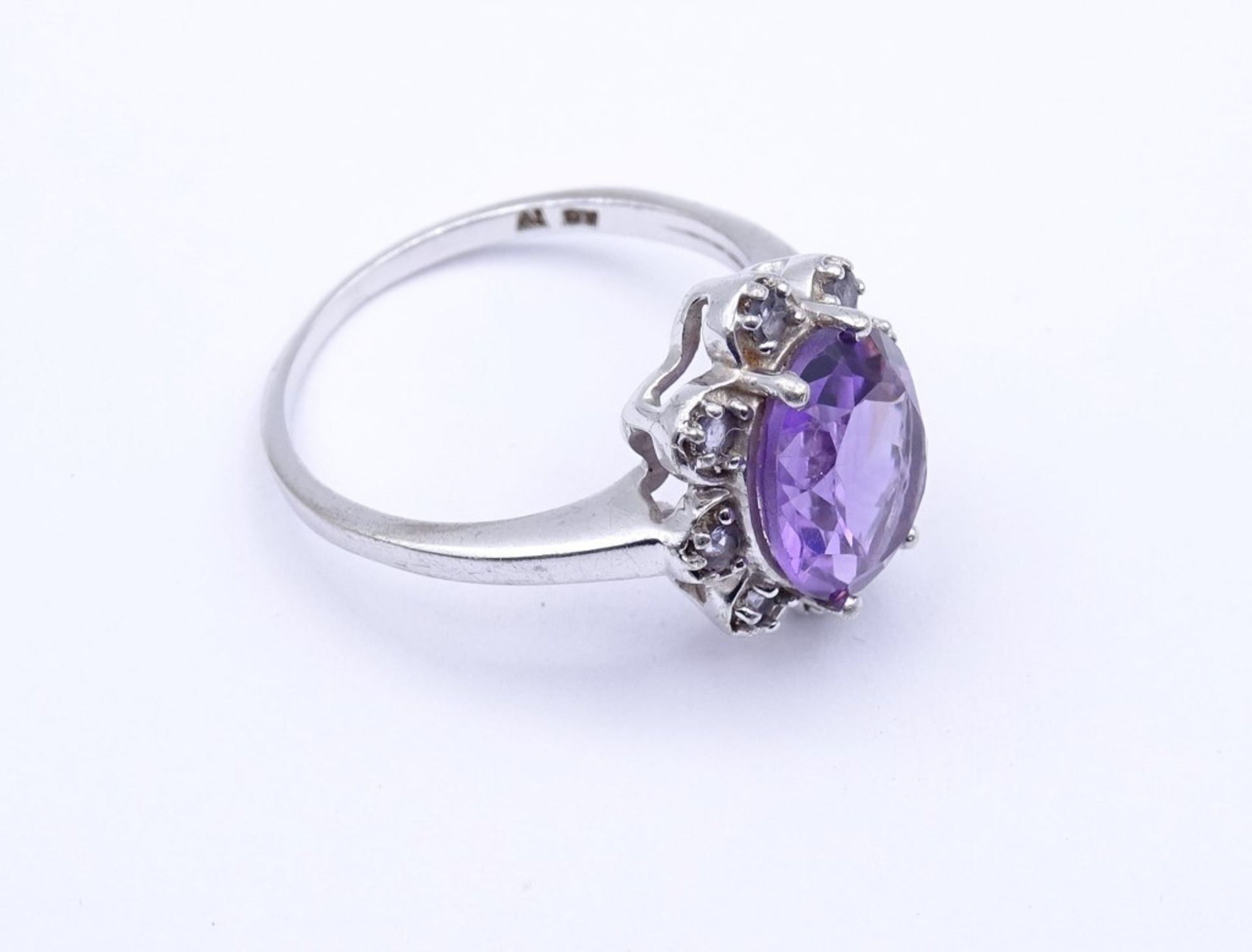 Amethyst Silber Ring ,Sterling Silber 0.925, 4,5 g., RG 63 - Bild 3 aus 3