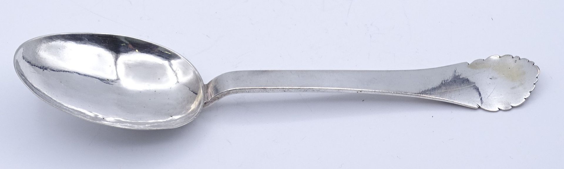 Antiker Silber Löffel, datiert 1708, L- 18,5cm, 44,4g. - Bild 2 aus 5