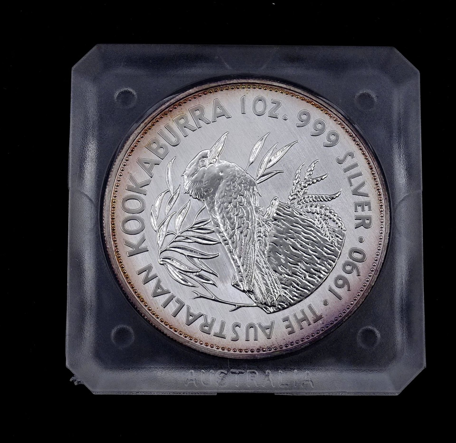 5 Dollars 1990 1 OZ Feinsilber 0.999 - The australian Kookaburra, gekapselt