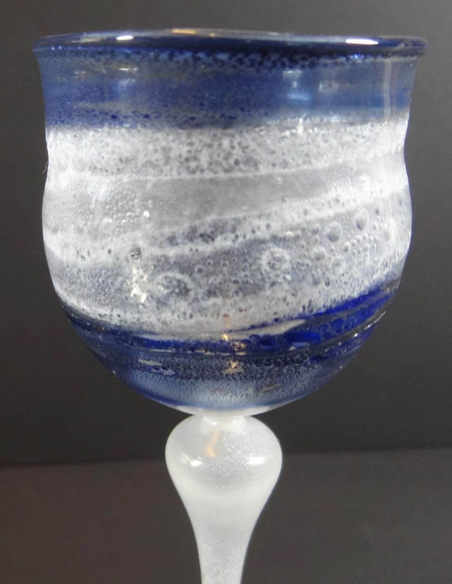 Kunstglas-Weinglas, H-19 cm - Bild 2 aus 5