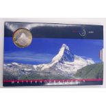 Münzsatz Schweizer Franken 2004 mit Gedenkmünze "Matterhorn", 13,86 CHF, in Schatulle