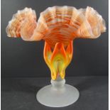 Jugendstilvase auf Stand, Murano, H-25 cm, D-26 cm