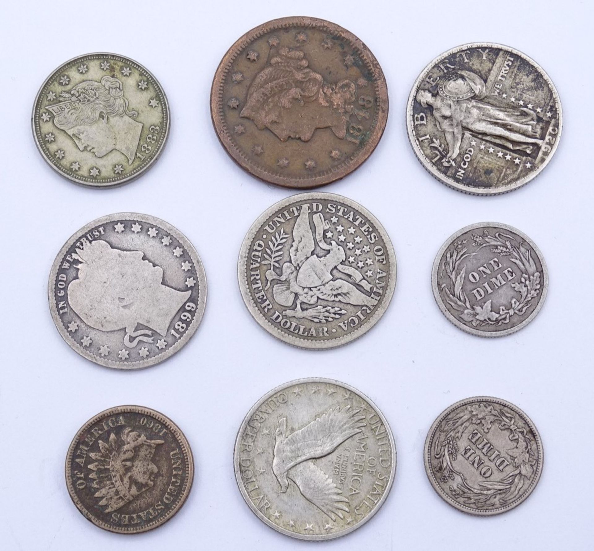 Konvolut alter Kleinmünzen USA, überw. Silber - Bild 4 aus 6