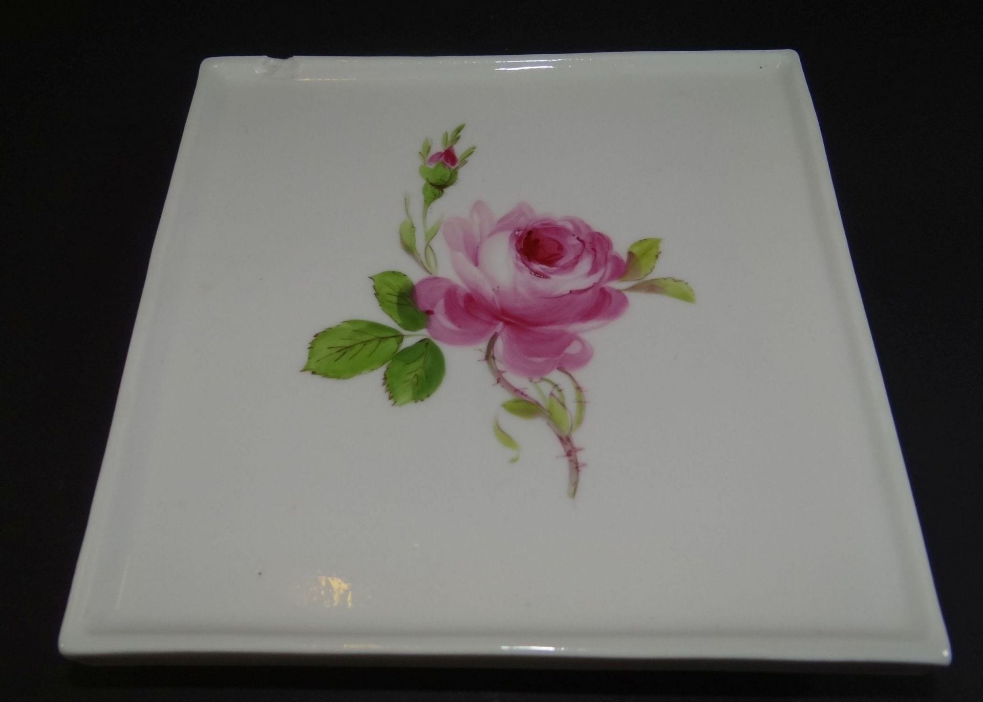 Kaffeeservice "Meissen" rote Rose, Kanne, Milch,  und 6 Tassen mit U.T., 1.Wahl, 1 Tasse geklebt, a - Bild 9 aus 12