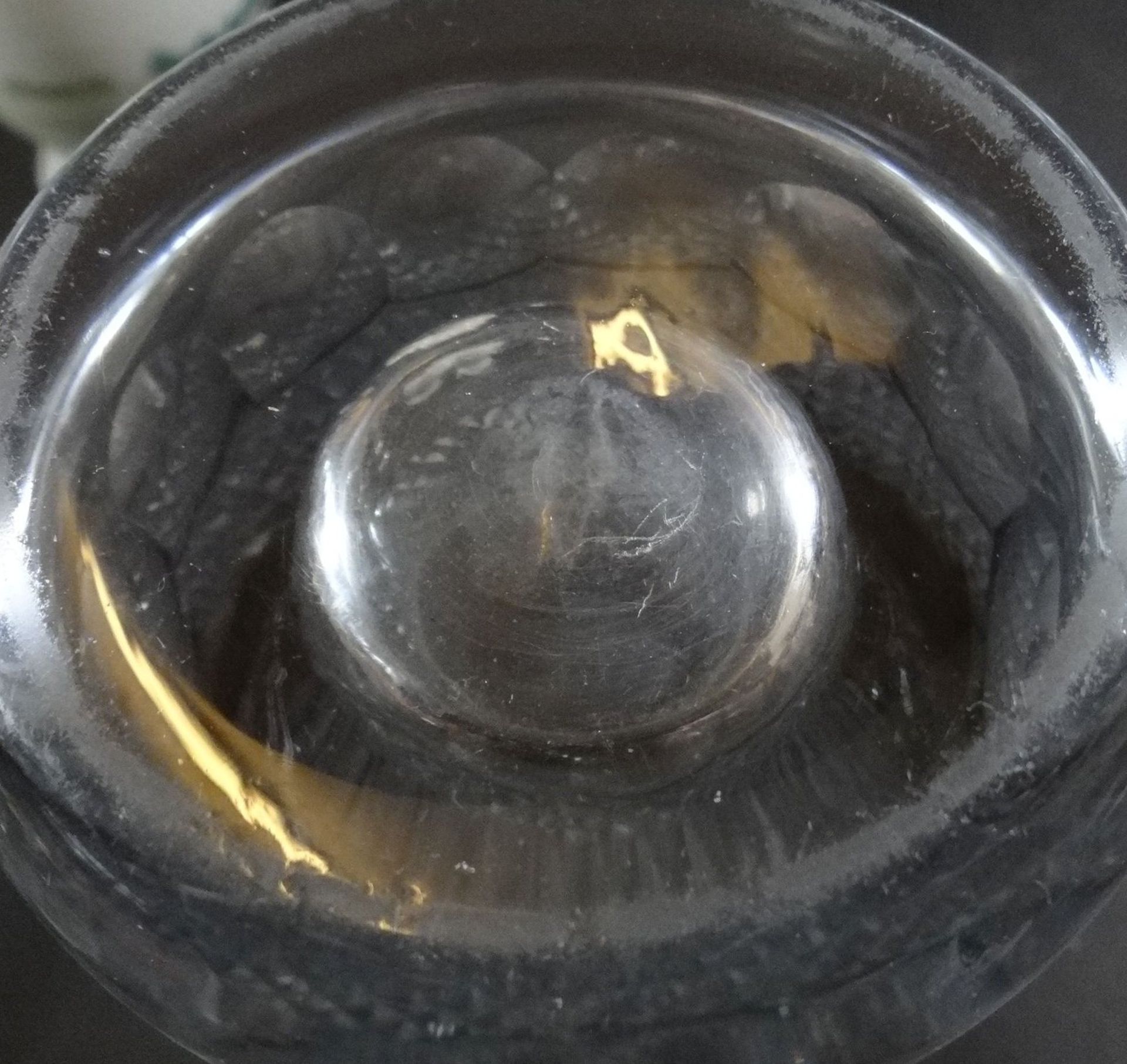 gr. Kristall-Vase mit breiten Goldrand, H-24 cm, D-11 cm - Bild 5 aus 5