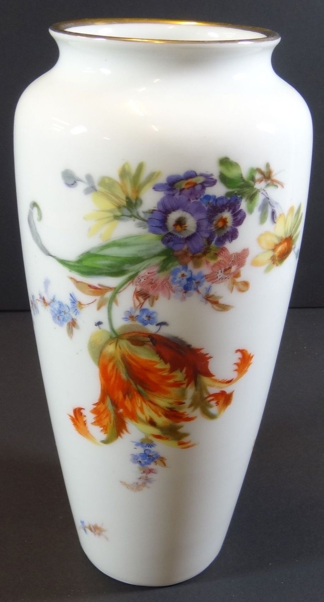 Rosenthal Vase mit Blumenmalerei, H-23 cm - Bild 2 aus 6