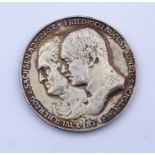 Silbermedaille 1916 auf das 150-jährige Bestehen der Bergakademie Freiberg, 27,24g., D. 37,3mm