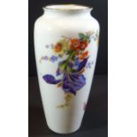 Rosenthal Vase mit Blumenmalerei, H-23 cm