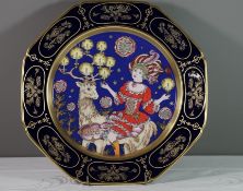 2x Weinachtsplatten, Hutschenreuther, 1978/79, Ole Winther, orig.. Kartond, ca. D-31cm.