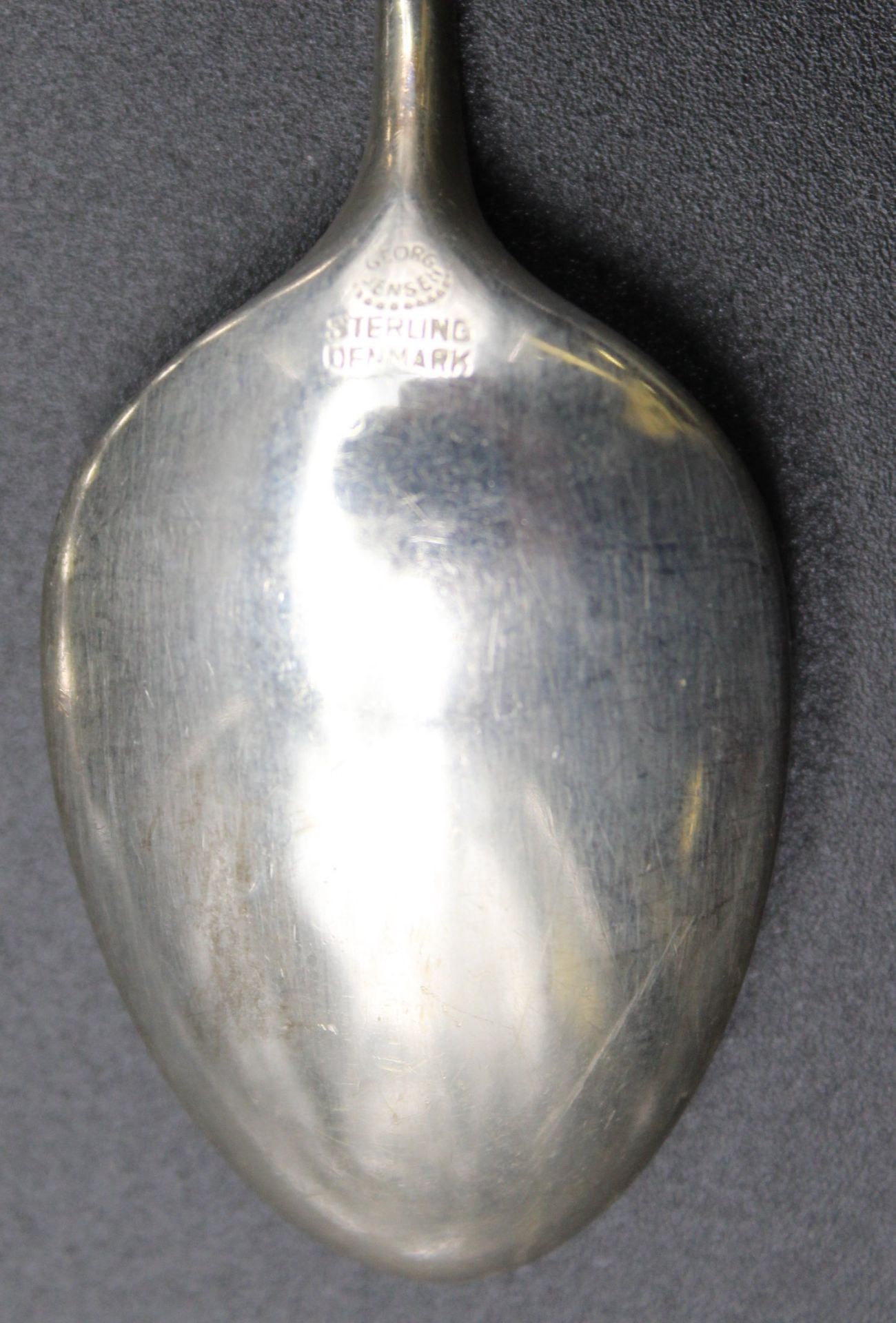 8x Teelöffel, Georg Jensen, 925er Silber, Form Cypress, ca. 116gr., L-11,2cm. - Bild 3 aus 4