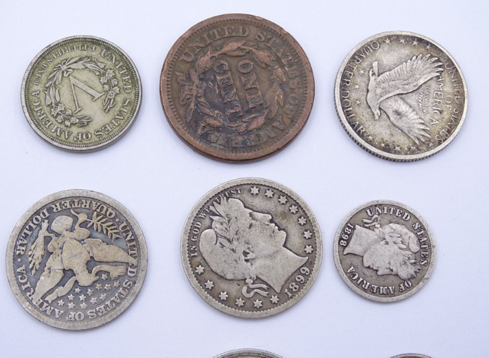 Konvolut alter Kleinmünzen USA, überw. Silber - Bild 2 aus 6