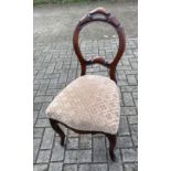 Biedermeier-Stuhl, gepolstert, Alters-und Gebrauchsspuren