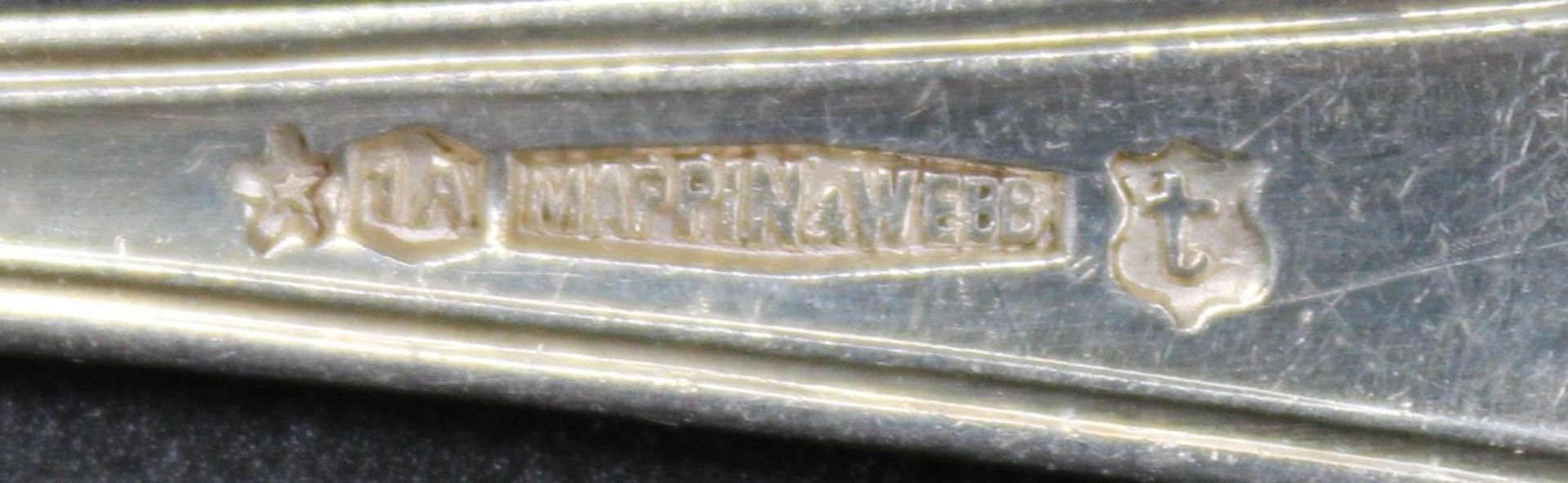 5x Teelöffel, Mappin & Webb, versilbert, Stile mit Ankersymbol, L-11cm. - Bild 3 aus 3
