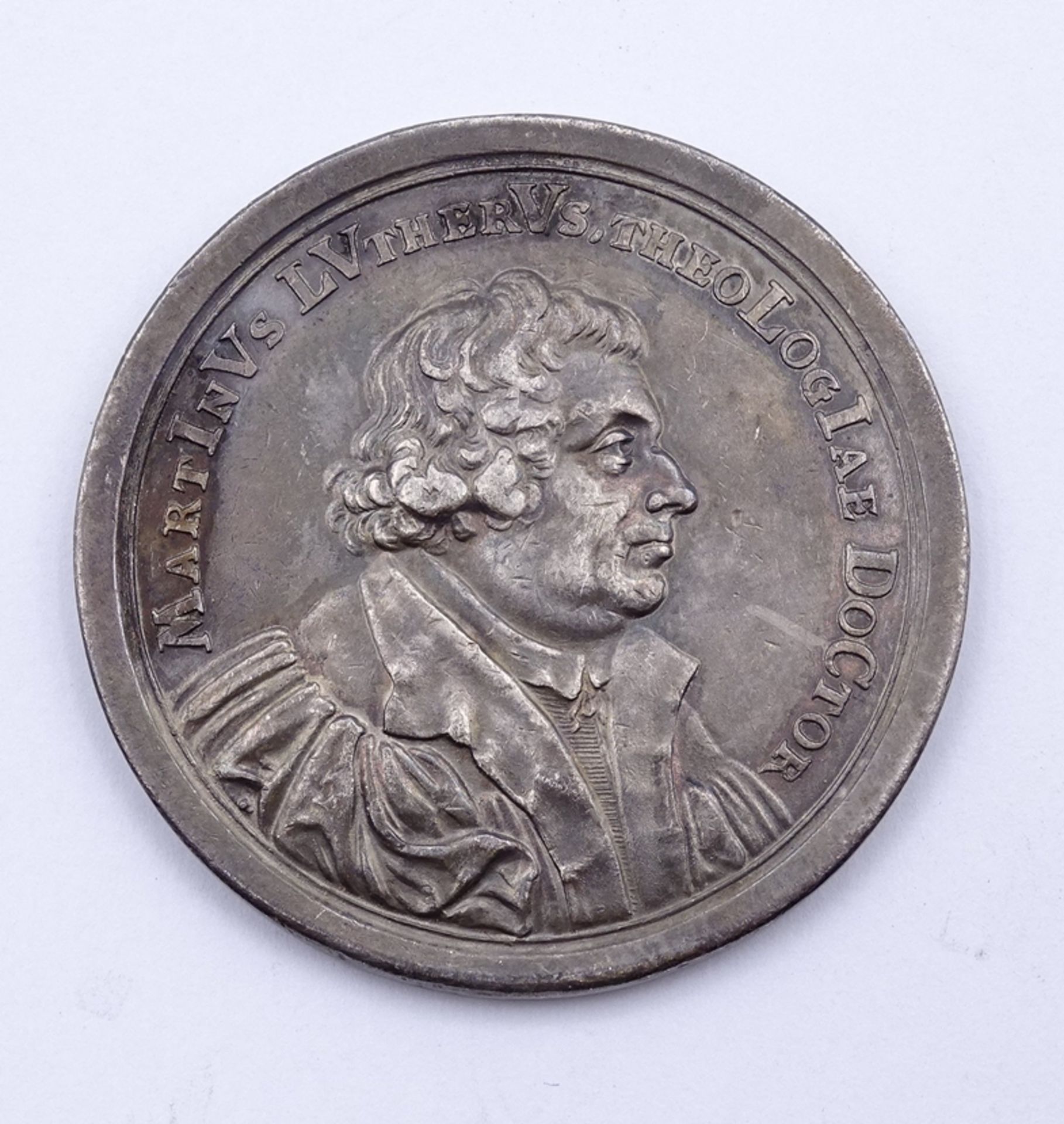 Martin Luther Medaille, D. 42,7mm, Kupfer Zinn Legierung, Rand GB gemarkt
