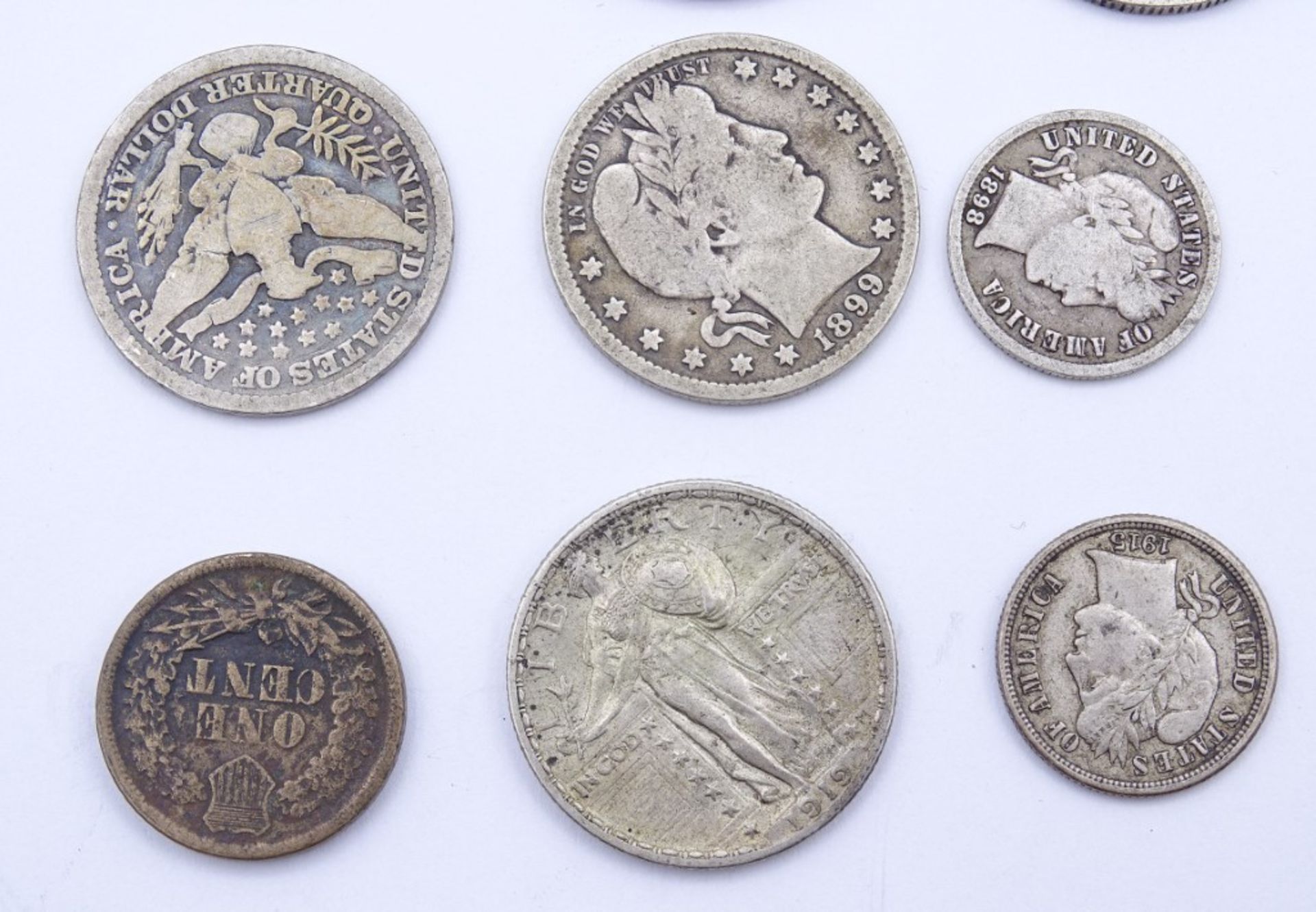 Konvolut alter Kleinmünzen USA, überw. Silber - Bild 3 aus 6