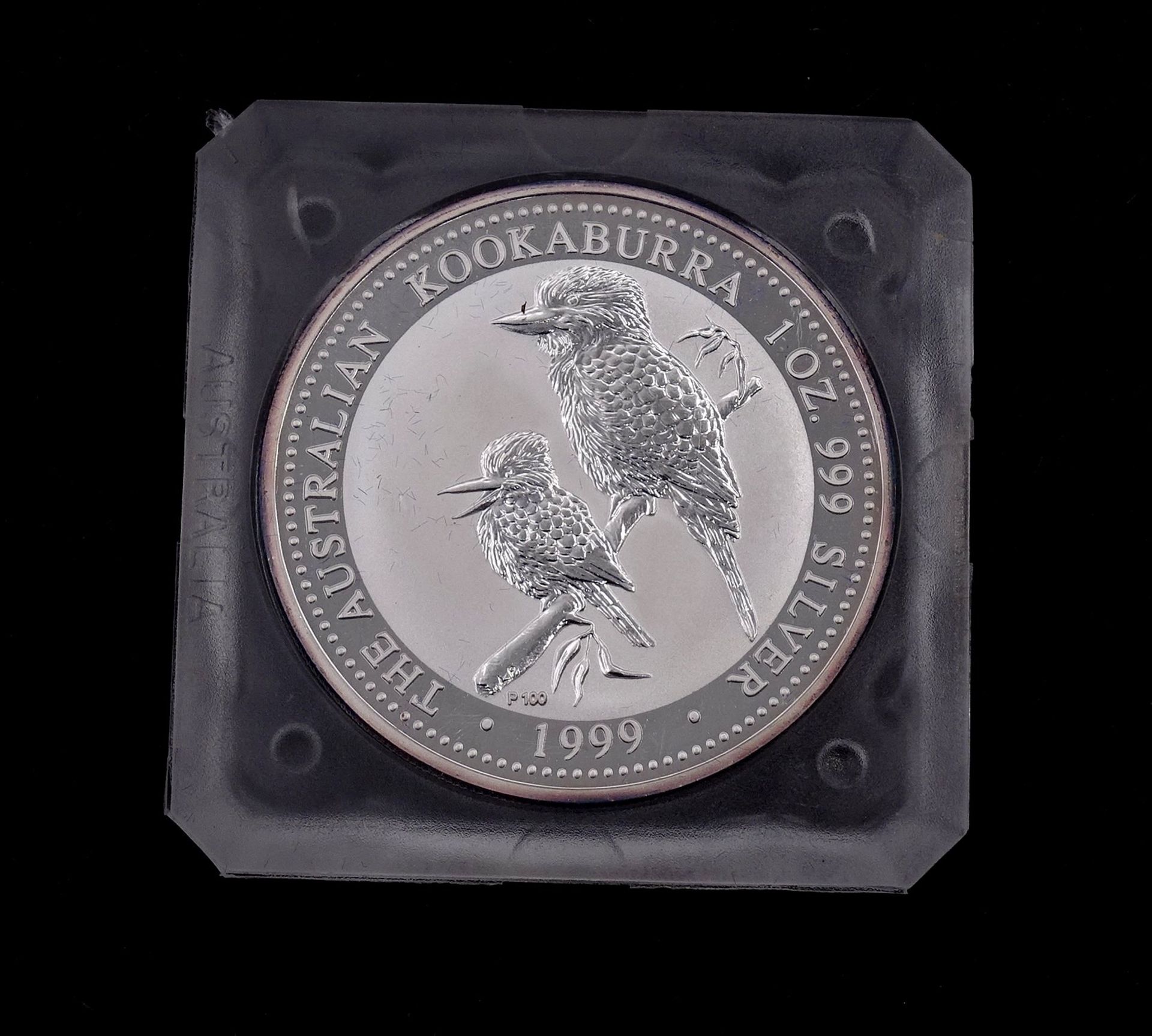 1 Dollar 1999 OZ Feinsilber 0.999 - The australian Kookaburra, gekapselt