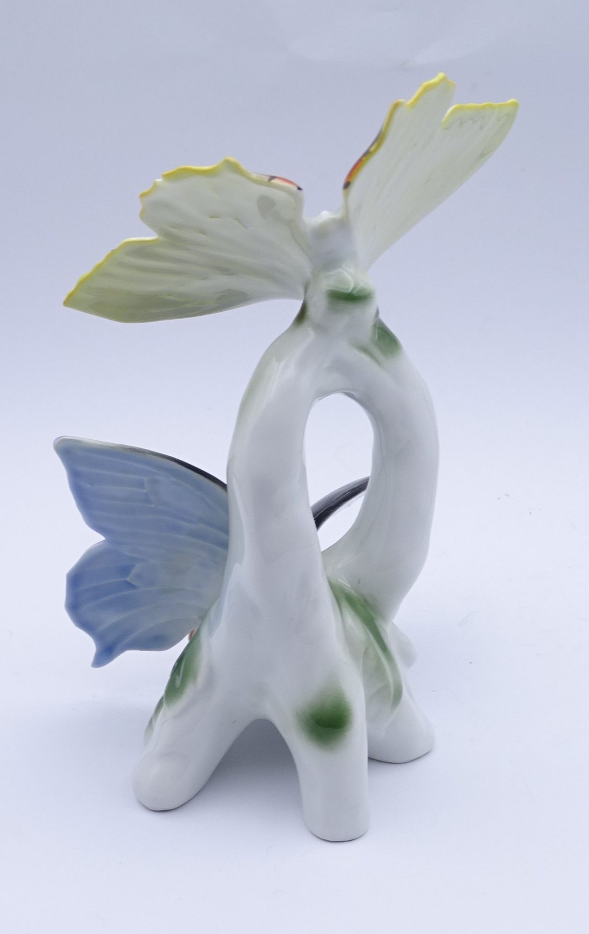 Porzellan-Figur , Schmetterling Paar, Gerold Porzellan, Mod.Nr. 6769, oberer Schmetterling mit Abpl - Bild 3 aus 5